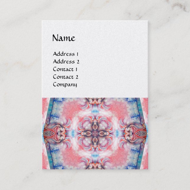 Tarjeta De Visita AVALON 4 ,papel de perla azul púrpura rosa (Anverso)