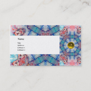 Tarjeta De Visita AVALON PSYCHEDELIC ,gema rosa topaz platino