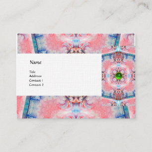 Tarjeta De Visita AVALON PSYCHEDELIC, hilo esmeralda rosa
