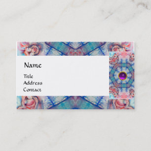 Tarjeta De Visita AVALON PSYCHEDELIC MONOGRAM púrpura