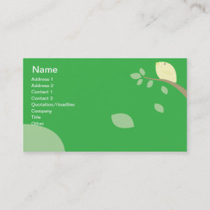 Tarjeta De Visita Ave amarilla - Negocios