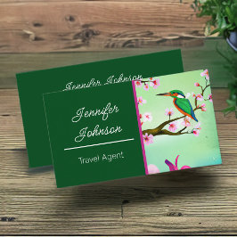 Tarjeta De Visita Ave Kingfisha en Sakura Cherry Travel Agent