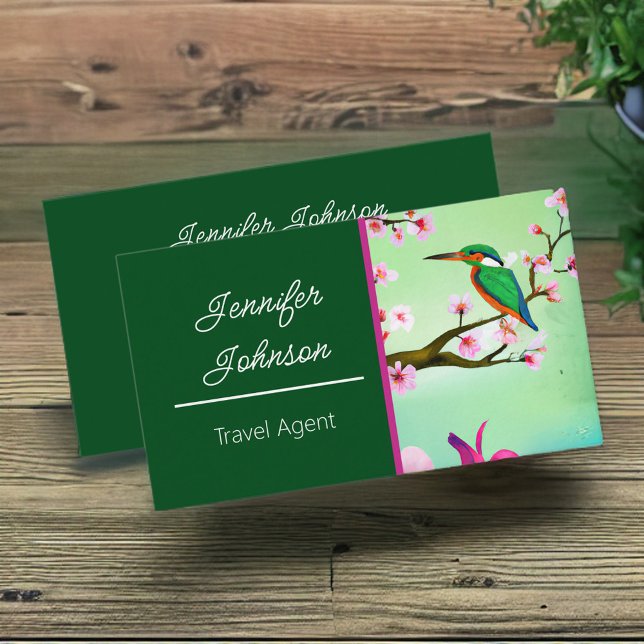 Tarjeta De Visita Ave Kingfisha en Sakura Cherry Travel Agent (Subido por el creador)