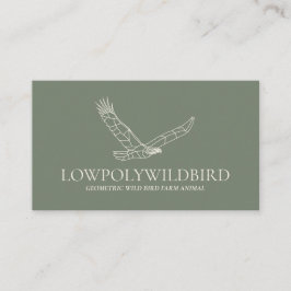 Tarjeta De Visita Ave salvaje Lowpoly de los animales de la salvia v