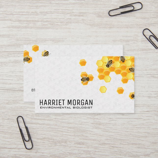 Tarjeta De Visita Aveja | Honeycomb | Inscripción (Anverso/Reverso In Situ)