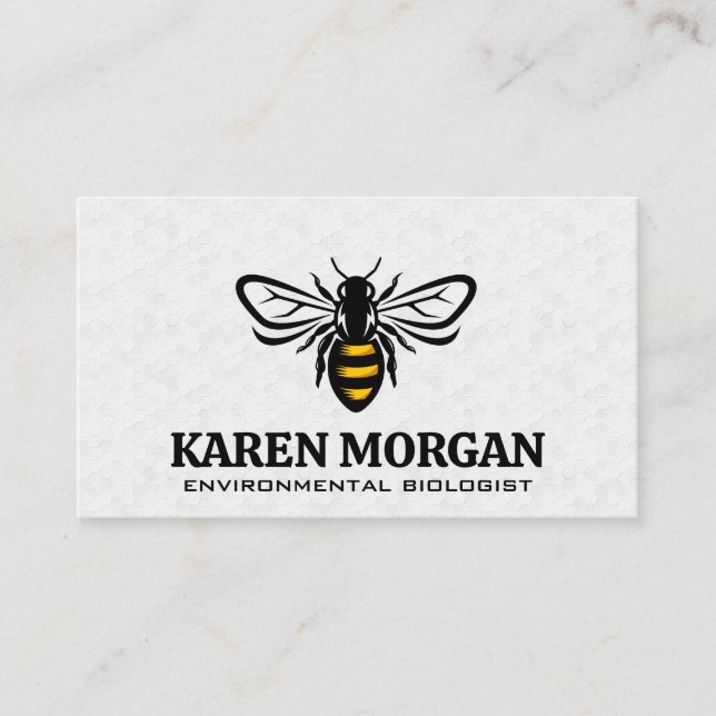 Tarjeta De Visita Aveja | Patrón de Honeycomb (Anverso)