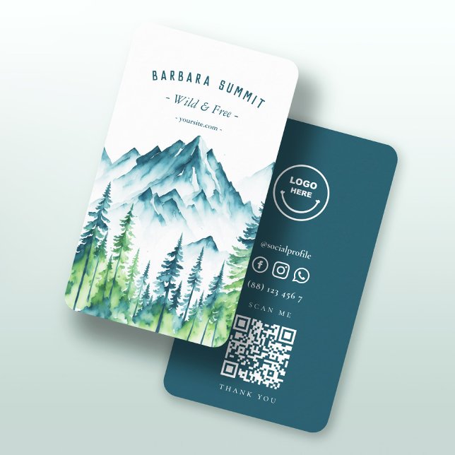 Tarjeta De Visita Aventura al aire libre Viajes en la montaña (Subido por el creador)