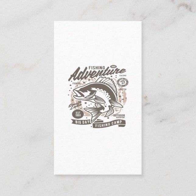 Tarjeta De Visita Aventura de pesca (Anverso)