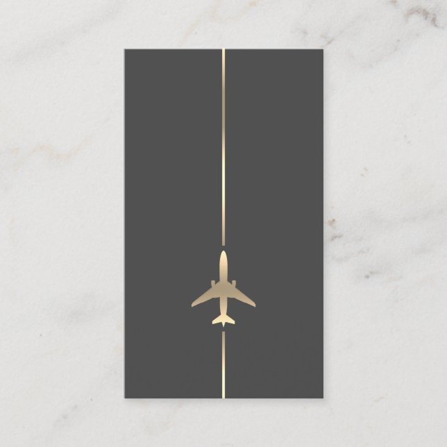Tarjeta De Visita Aviación Minimalista (Anverso)
