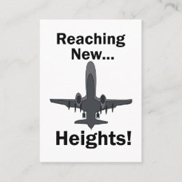 Tarjeta De Visita Avión alcanzando nuevas alturas aerolínea