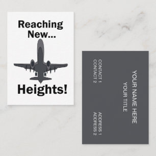 Tarjeta De Visita Avión alcanzando nuevas alturas aerolínea