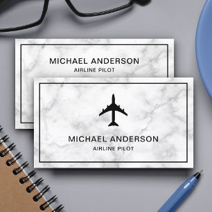 Tarjeta De Visita Avión de Avión de Línea Aérea Piloto de Aeronave d