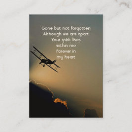 Tarjeta De Visita Avión piloto de oraciones fotográficas conmemorati
