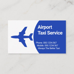 Tarjeta De Visita Avión Taxi Cielos Azules Volando