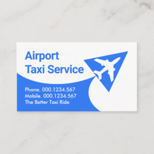 Tarjeta De Visita Avión Taxi Despegando Cielos