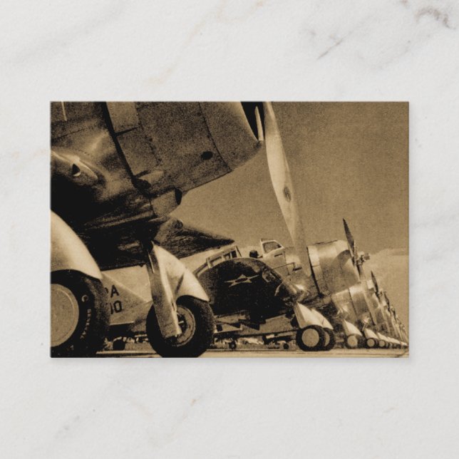 Tarjeta De Visita Aviones de combate de WWII - SBD Dauntlesses de (Anverso)