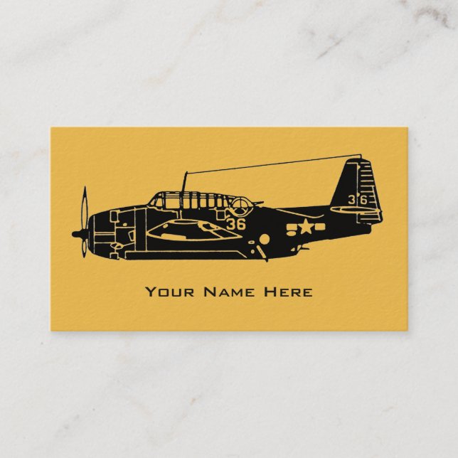 Tarjeta De Visita Aviones del vintage (Anverso)
