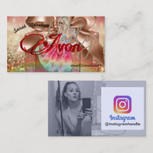 Tarjeta de visita Avon Lady Instagram