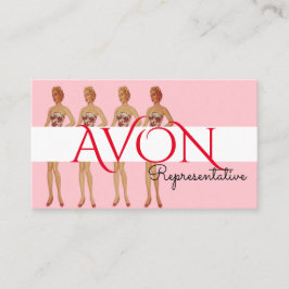 Tarjeta De Visita Avon personalizado de las damas rosadas