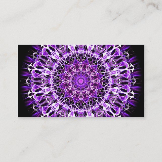 Tarjeta De Visita Away Purple Kaleidoscope (Anverso)