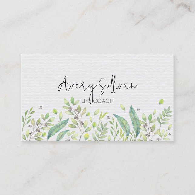 Tarjeta De Visita Ayuda personal del entrenador de vida (Anverso)