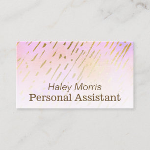 Tarjeta De Visita Ayudante personal independiente Pastel Pink