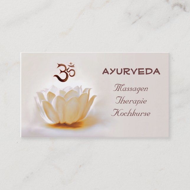 Tarjeta De Visita Ayurveda (Anverso)