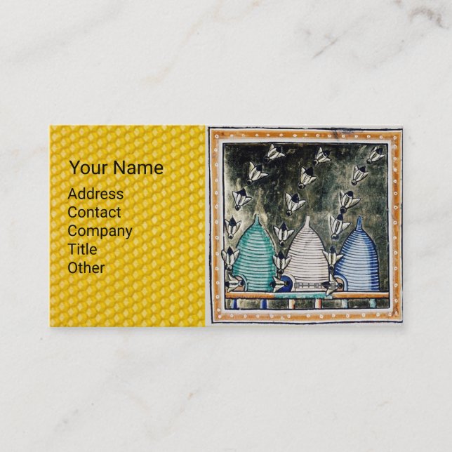 TARJETA DE VISITA AZAS DE MIEL, COSECHAS DE BEE, MANTENIMIENTO DE AZ (Anverso)