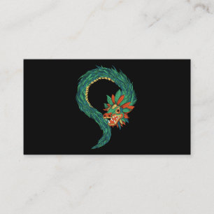 Tarjeta De Visita Aztec God Quetzalcoatl Snake Dragon Inca Maya Civi