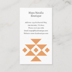 Tarjeta de visita Aztec Pattern Boho Boutique Salo