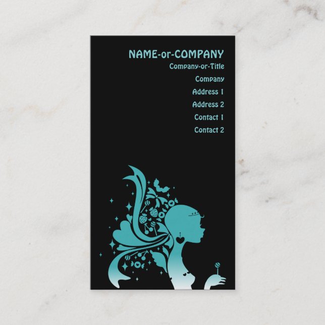 Tarjeta De Visita azúcar retro (Anverso)