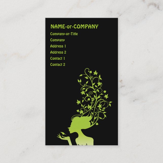 Tarjeta De Visita azúcar verde (Anverso)