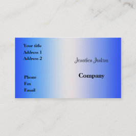 Tarjeta De Visita Azul