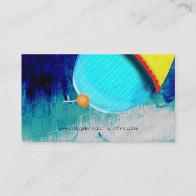 Tarjeta de visita azul (Anverso)