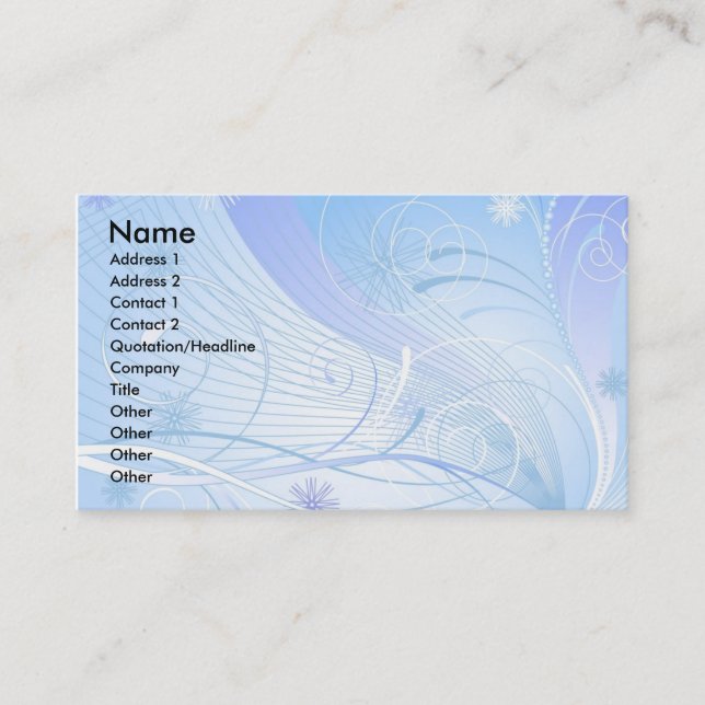 Tarjeta De Visita azul (Anverso)