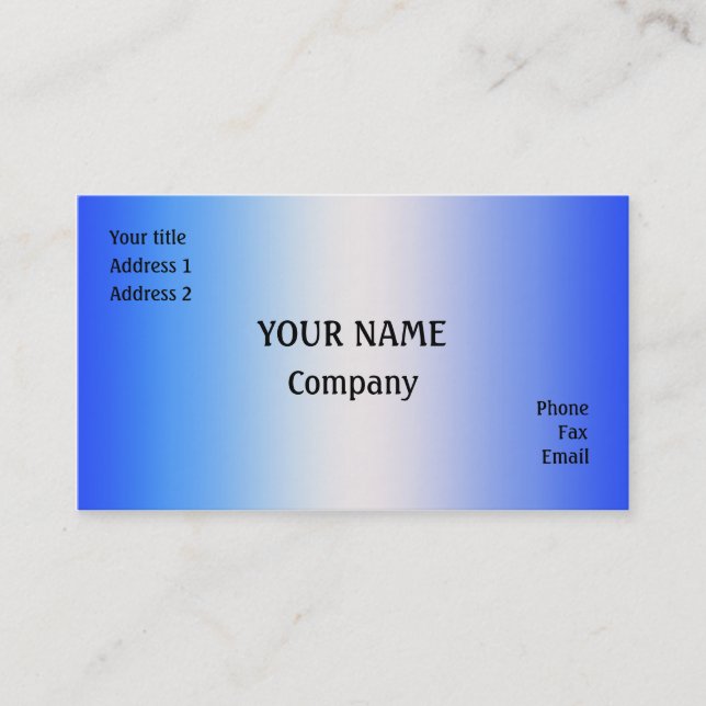 Tarjeta De Visita Azul (Anverso)