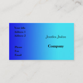 Tarjeta De Visita Azul