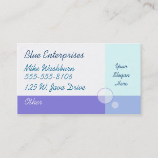 Tarjeta de visita azul