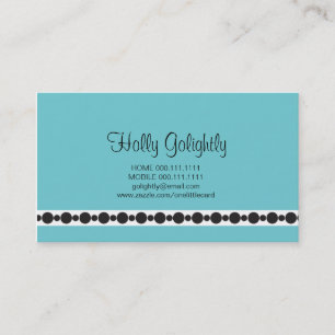 Tarjeta de visita azul