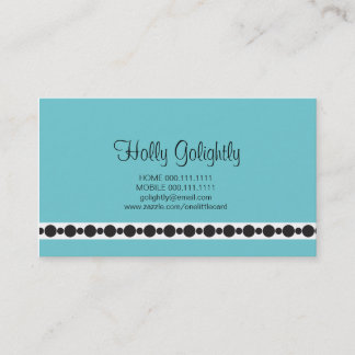 Tarjeta de visita azul