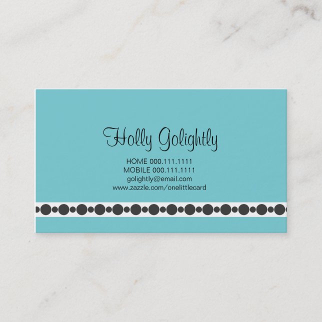 Tarjeta de visita azul (Anverso)