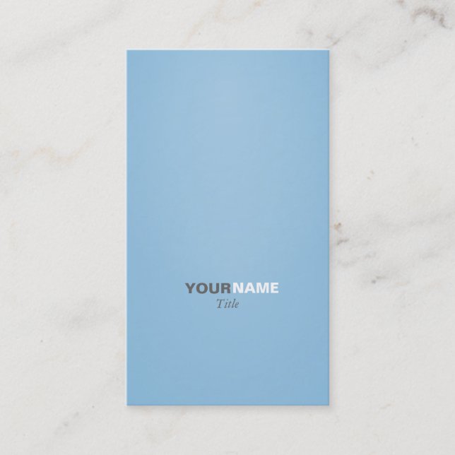 Tarjeta De Visita Azul apacible de la fuente moderna de Groupon (Anverso)