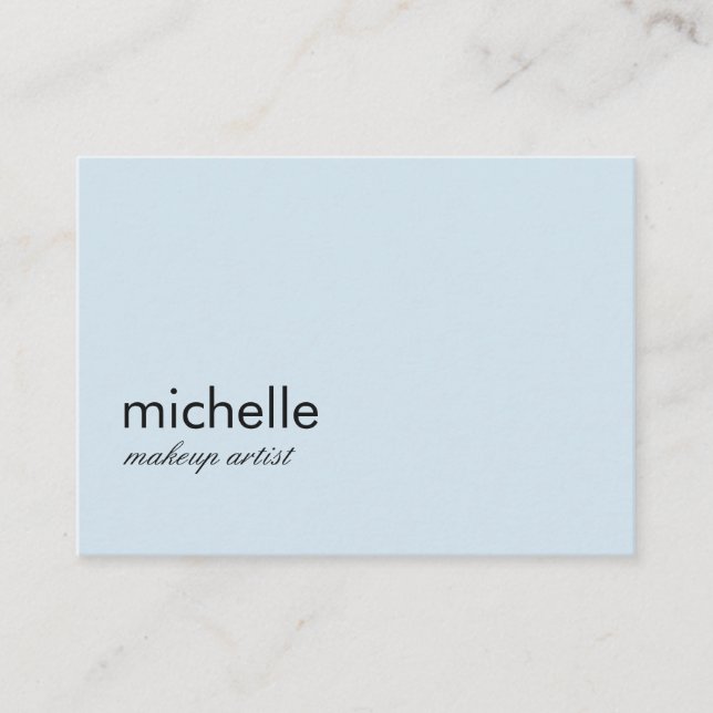 Tarjeta De Visita Azul bebé minimalista (Anverso)
