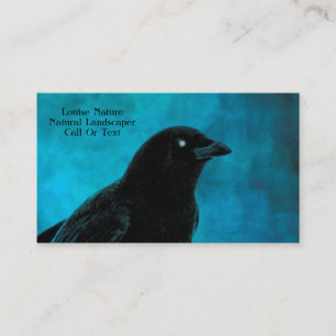 Tarjeta De Visita Azul bonito Y Raven