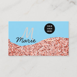 Tarjeta De Visita azul chispa añadir el texto del logotipo gracias a