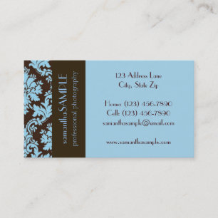 Tarjeta De Visita Azul chocolate