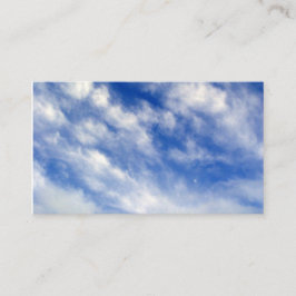 Tarjeta De Visita azul cielo blanco nubes onduladas