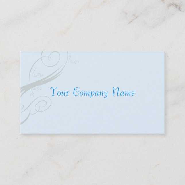 Tarjeta De Visita Azul claro elegante (Anverso)