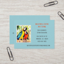 Tarjeta De Visita Azul claro Veterinario/ Mascota Animal Conservar P