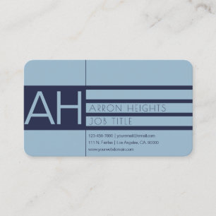 Tarjeta De Visita Azul claro y azul moderno